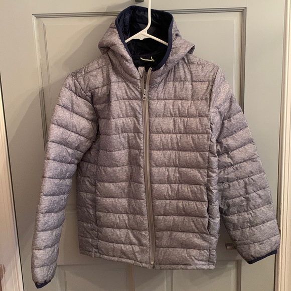GAP Other - Boys Gap jacket size XL, heather grey with navy lining